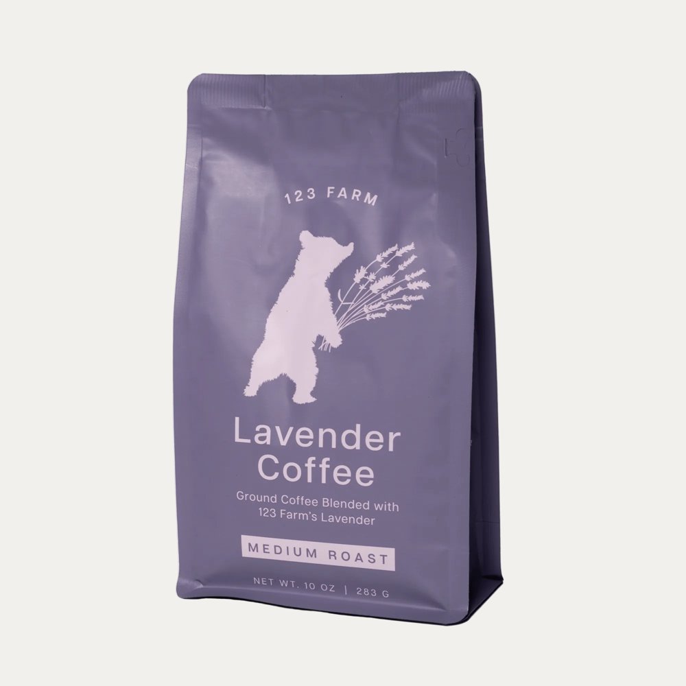 Bag of 123 Farm Lavender Coffee