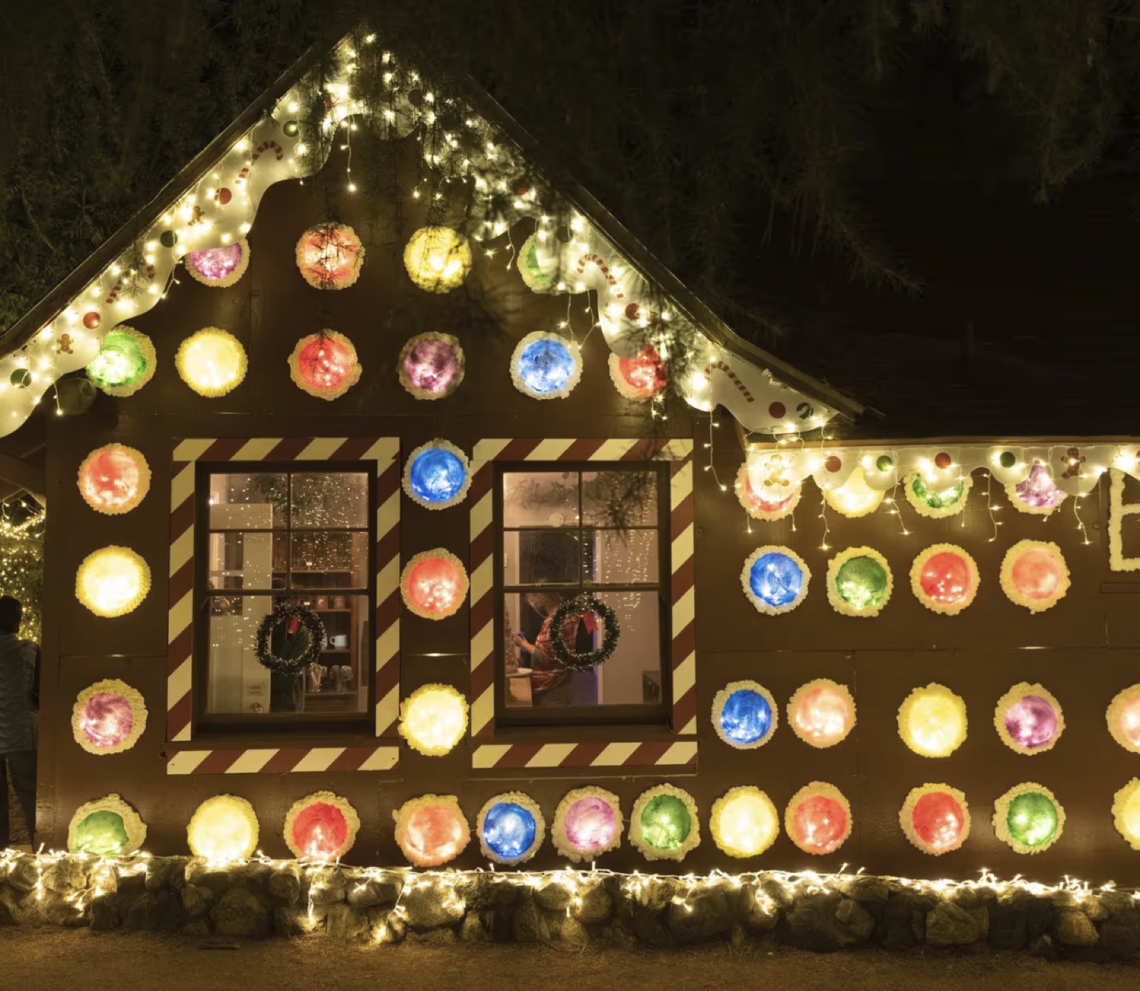 Holiday lights at the ranch